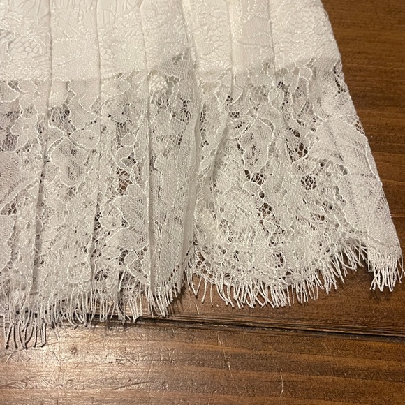 Vivian white  Lace Trim slip Skirt NWT - Picture 6 of 7